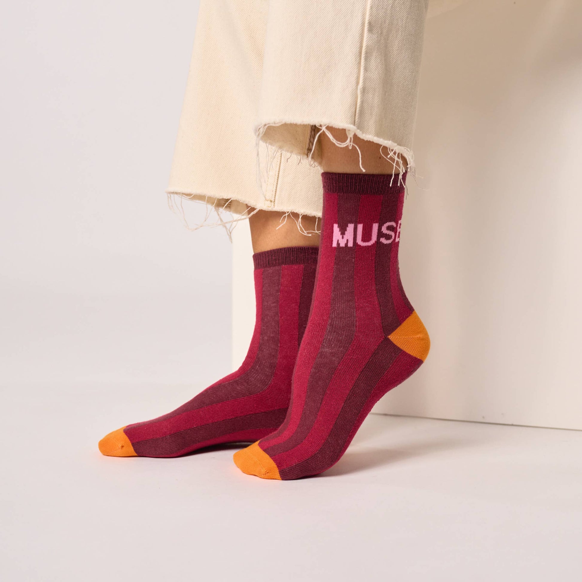 Calzini a righe in cotone pettinato Muse