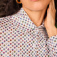 Camicia fantasia cupcake con bottoni blu