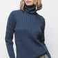 Maglione dolcevita a maglia strutturata