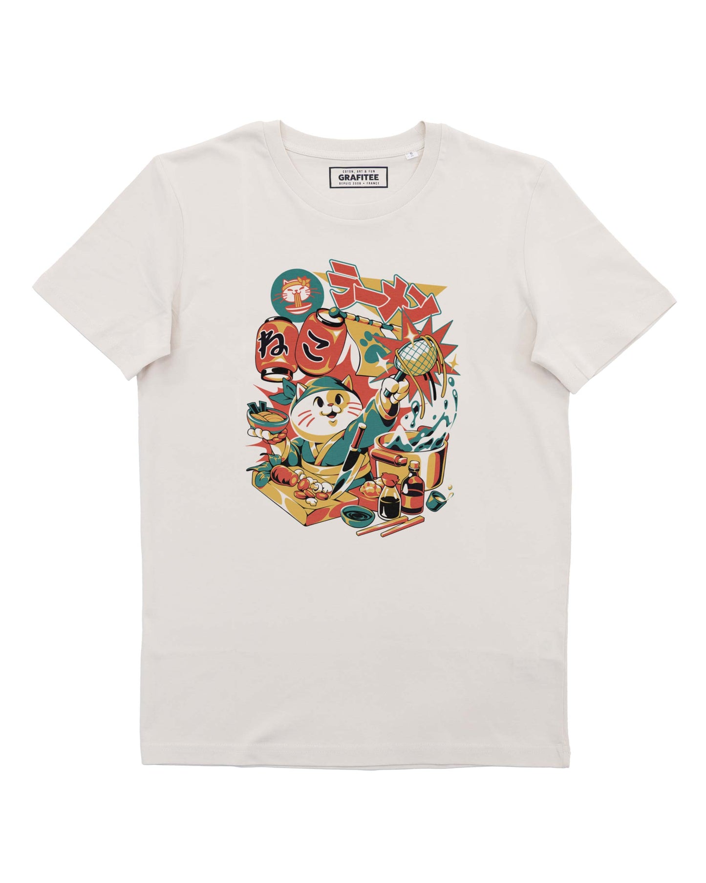 T-shirt Neko Ramen in cotone biologico GOTS