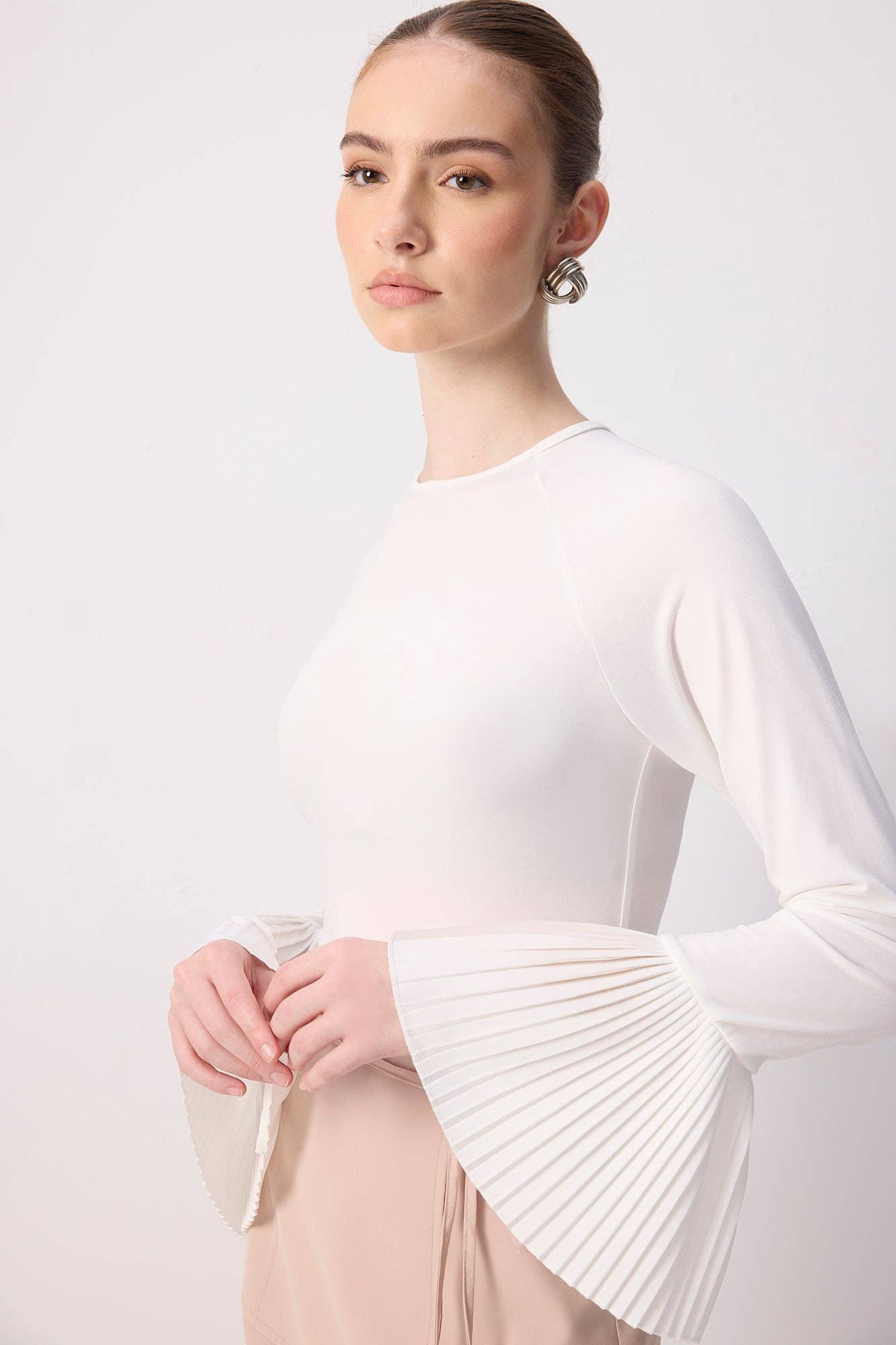 Body con polsini plissé