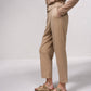 Pantaloni dritti con bottoni decorativi e vita elasticizzata