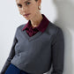 Blusa basic in maglia a trama morbida