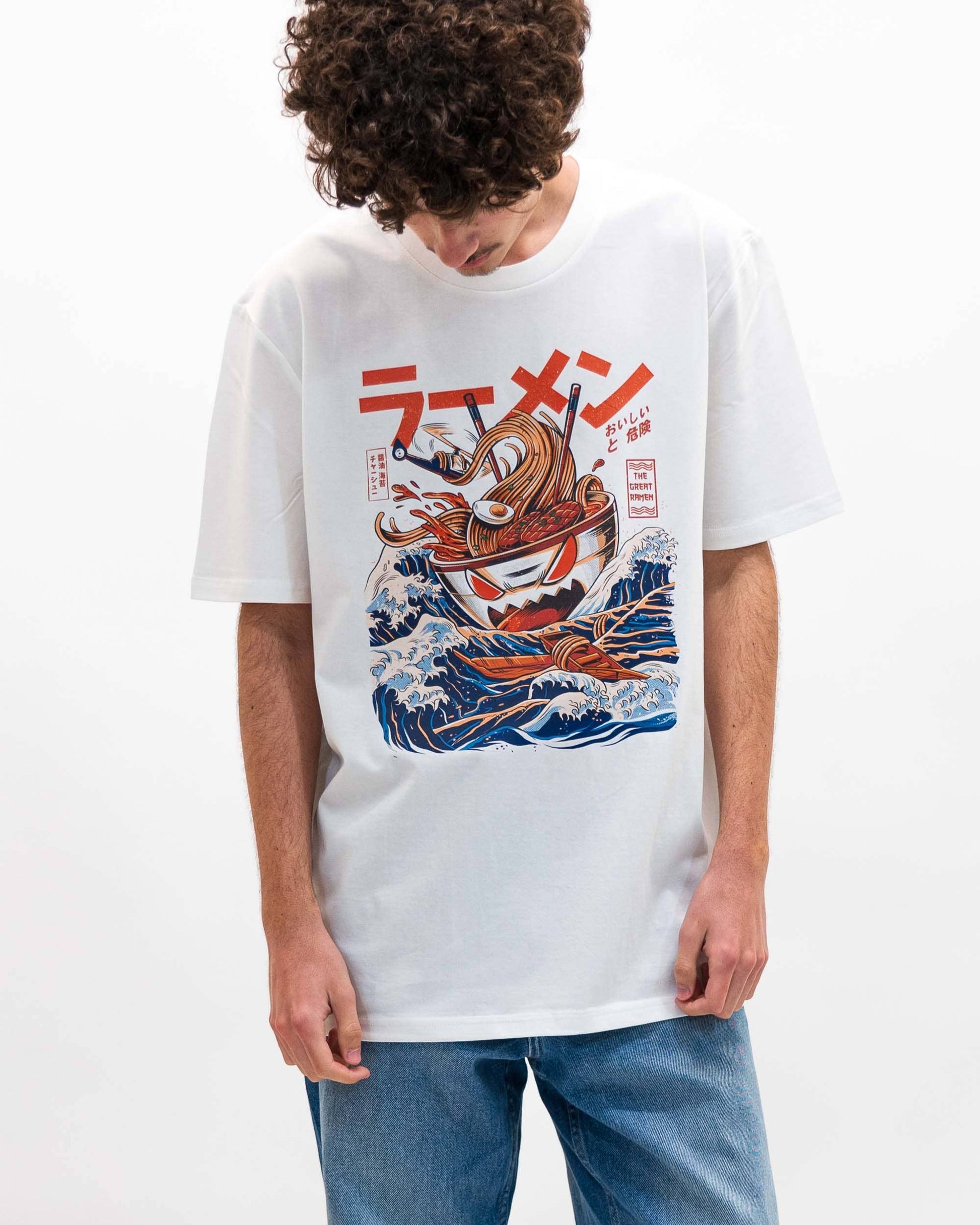 T-shirt manga unisex The Great Ramen di Kanagawa