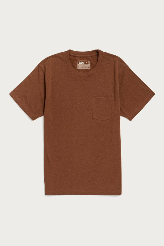 T-shirt riciclata con taschino bronzo