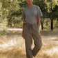 T-shirt boxy in cotone riciclato grigio mélange