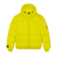 Piumino giallo in poliestere riciclato con cappuccio