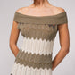 Vestito lungo aderente in rete brillante con lurex