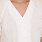 Blusa Bari in cotone con scollo a V e pizzo