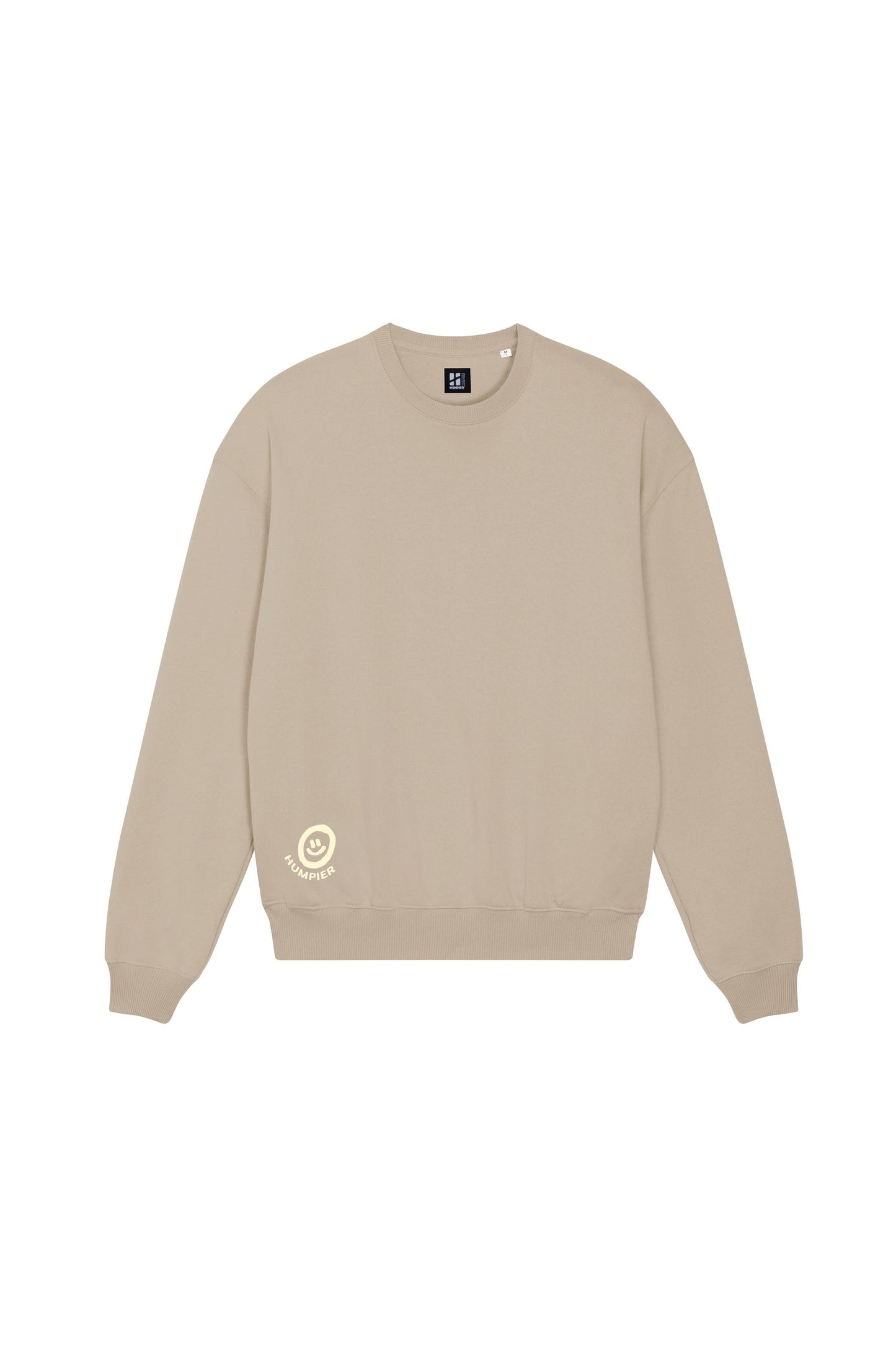 Felpa girocollo oversize in cotone biologico con stampa D’Amour
