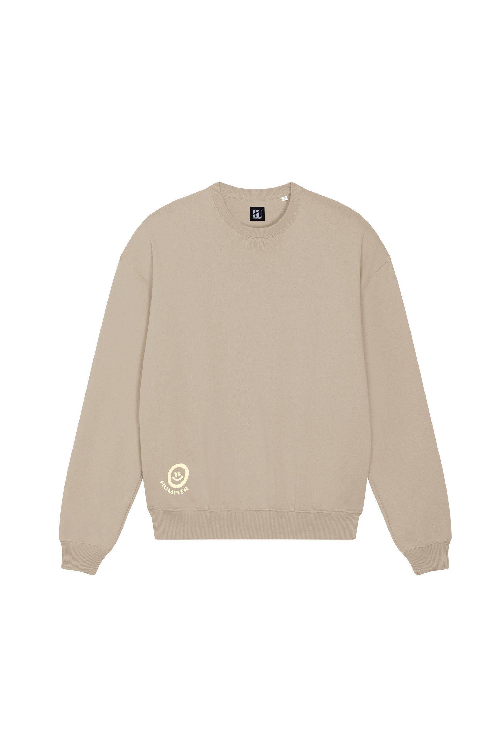 Felpa girocollo oversize in cotone biologico con stampa D’Amour