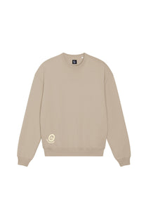 Felpa girocollo oversize in cotone biologico con stampa D’Amour