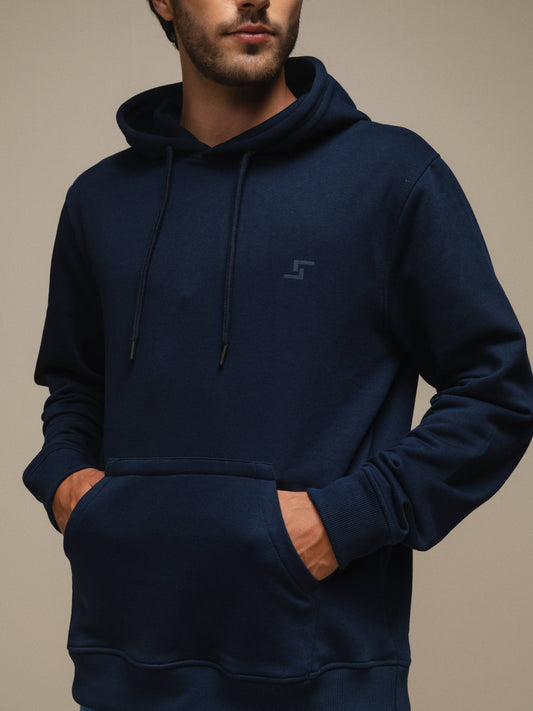 Felpa uomo con cappuccio in misto cotone