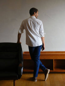 Camicia in flanella bianca Populus