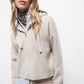 Giacca in maglia con cappuccio e zip