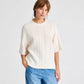 Maglione a maniche corte in lana d’agnello biologica Tulle - Bianco Sussurro
