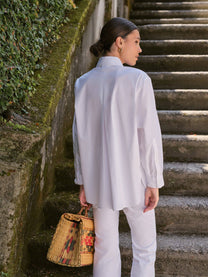 Camicia in popeline di cotone dal fit comodo