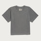 T-shirt boxy in cotone riciclato grigio mélange