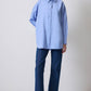 Camicia oversize in popeline di cotone con bottoni