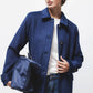 Cappotto lungo minimal blu navy