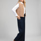Pantaloni ampi vita alta blu navy Ponata