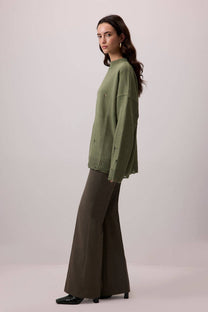 Maglione oversize effetto destroyed