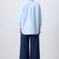 Camicia oversize in cotone azzurro