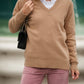 Maglione in lana con scollo a V