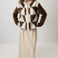 Cardigan in maglia color block