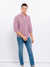 Camicia classica a quadri in cotone