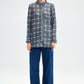 Camicia lunga con paillettes a quadri