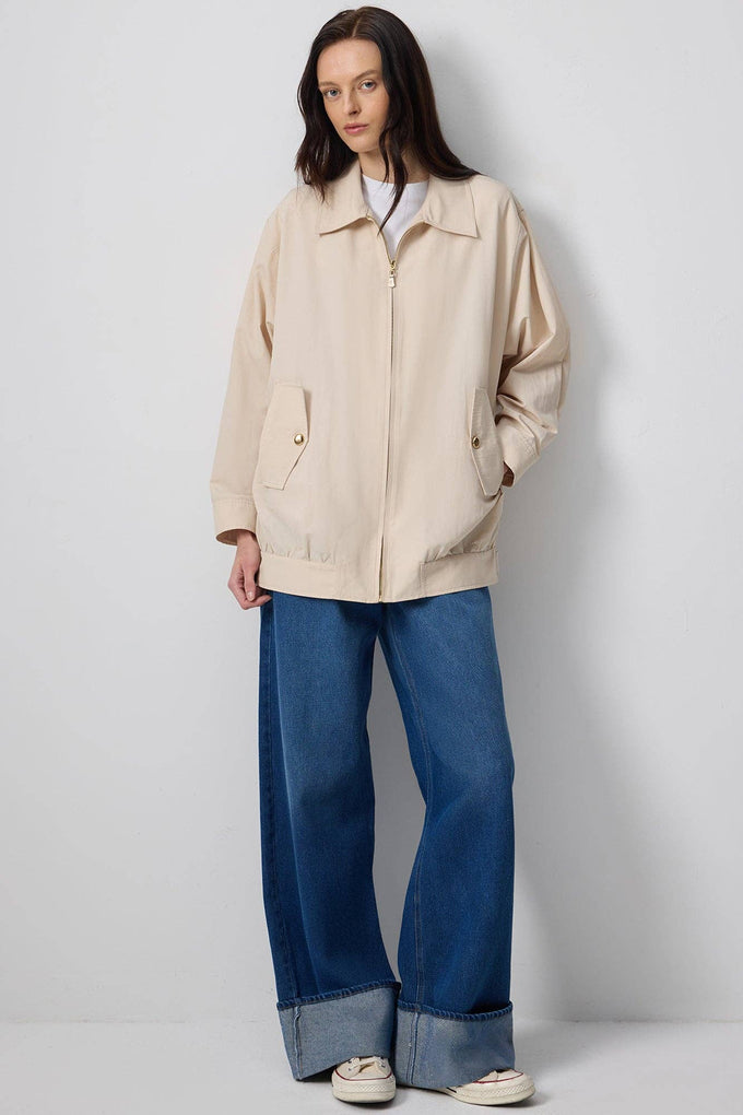 Giacca con colletto a camicia e zip