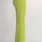 Pantaloni a zampa lime a vita alta