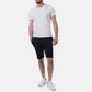 Pantaloncini cargo in piqué blu navy da uomo