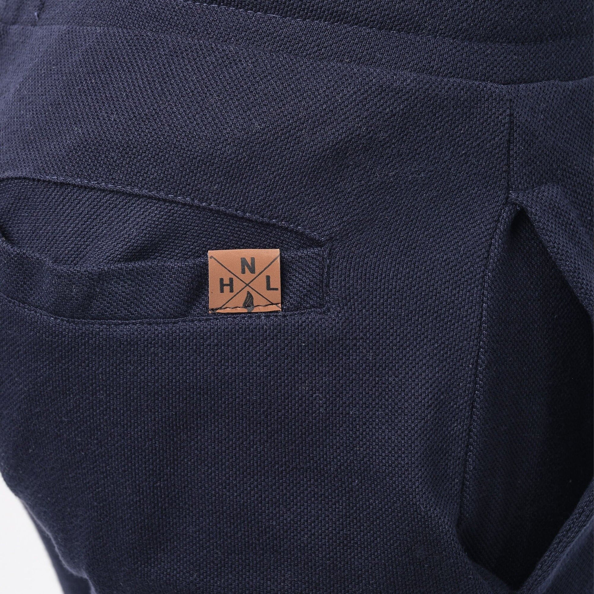 Pantaloncini cargo in piqué blu navy da uomo