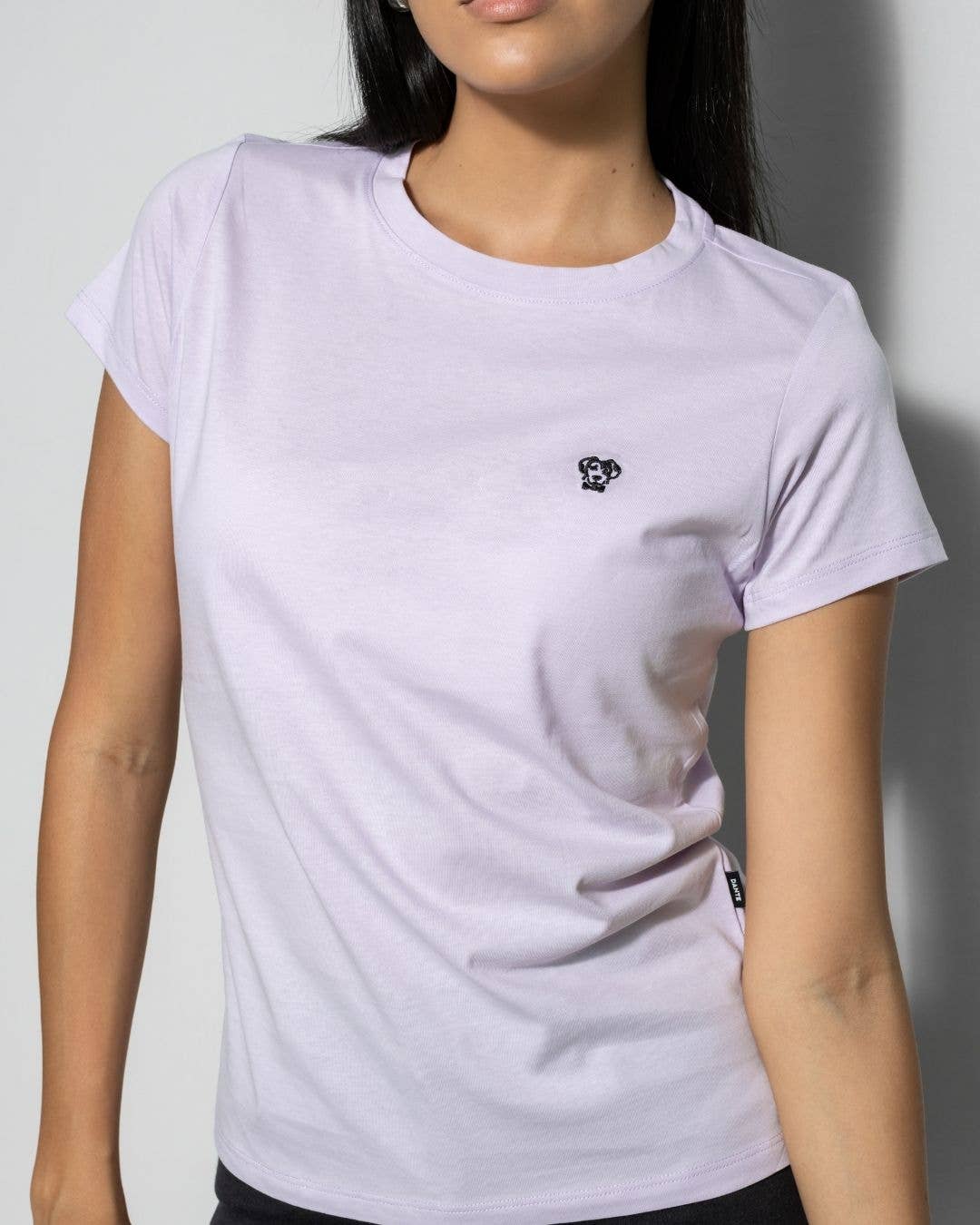 T-shirt donna antimacchia lilla in cotone