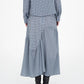 Gonna maxi tartan Nocturne a vita bassa