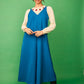 Salopette in viscosa blu da donna