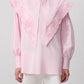 Tunica rosa con maxi colletto ricamato