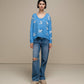 Maglione donna in maglia con fantasia teddy e animali