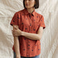 Camicia a maniche corte Lana con motivo piramidi color ruggine