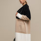 Cappotto cardigan in maglia color block da donna