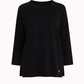 Jersey donna relaxed fit con spacchi laterali