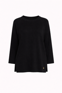 Jersey donna relaxed fit con spacchi laterali