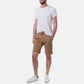 Bermuda in pile piqué beige da uomo