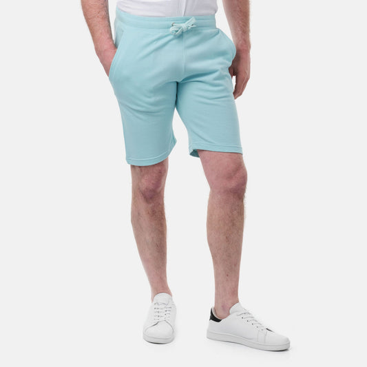 Bermuda uomo in pile piqué tinta unita con coulisse