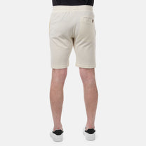 Pantaloncini bermuda in piqué ecrù da uomo