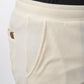 Pantaloncini bermuda in piqué ecrù da uomo