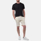 Pantaloncini bermuda in piqué ecrù da uomo