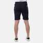 Bermuda uomo in felpa piqué tinta unita blu navy